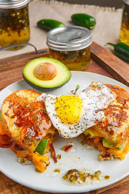 Bacon and Avocado Monte Cristo Sandwich with Jalapeno Jelly Bacon and Avocado Monte Cristo Sandwich with Jalapeno Jelly
