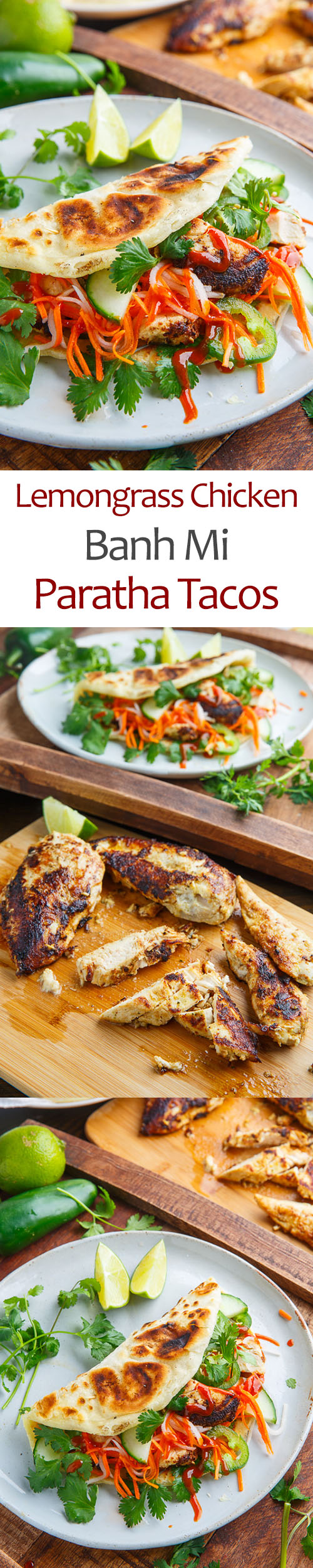 Lemongrass Chicken Banh Mi Paratha Tacos Lemongrass Chicken Banh Mi Paratha Tacos