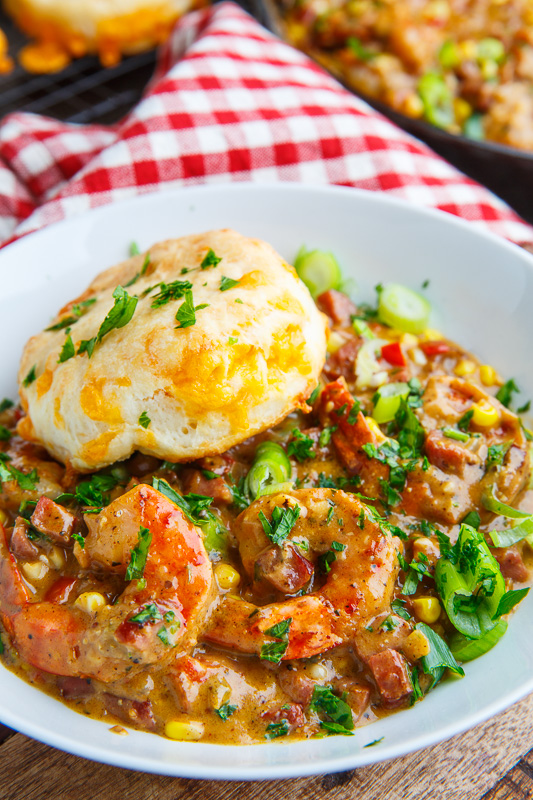 Cajun Biscuits and Shrimp and Andouille Gravy Cajun Biscuits and Shrimp and Andouille Gravy