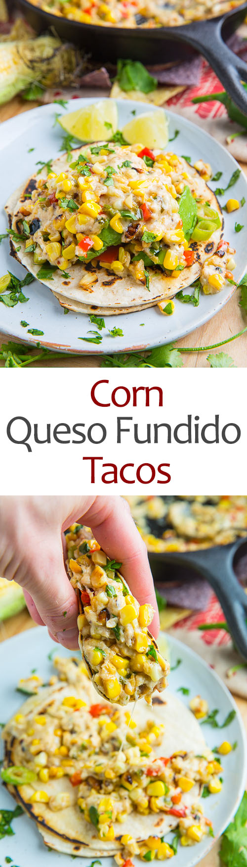 Roasted Corn Queso Fundido and Avocado Tacos Roasted Corn Queso Fundido and Avocado Tacos