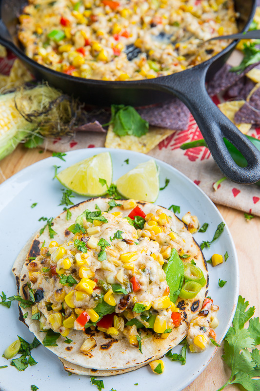 Roasted Corn Queso Fundido and Avocado Tacos Roasted Corn Queso Fundido and Avocado Tacos