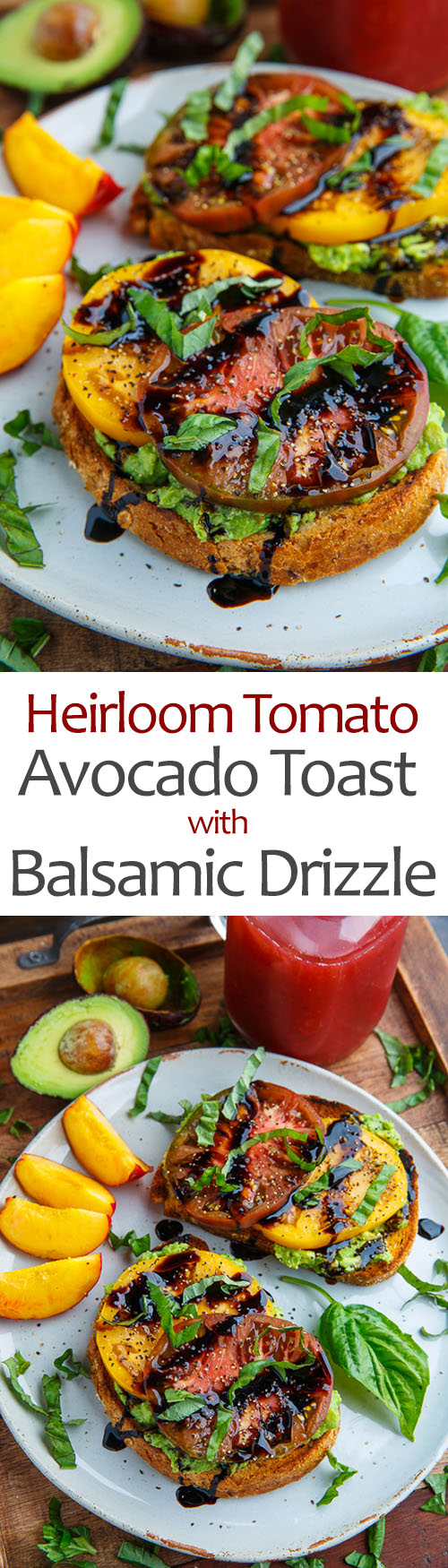 Heirloom Tomato Avocado Toast With Balsamic Drizzle Heirloom Tomato Avocado Toast With Balsamic Drizzle