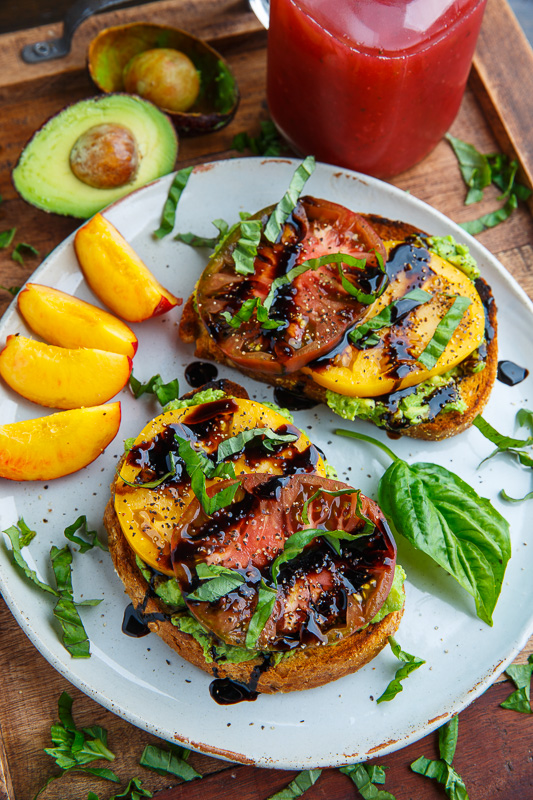 Heirloom Tomato Avocado Toast With Balsamic Drizzle Heirloom Tomato Avocado Toast With Balsamic Drizzle