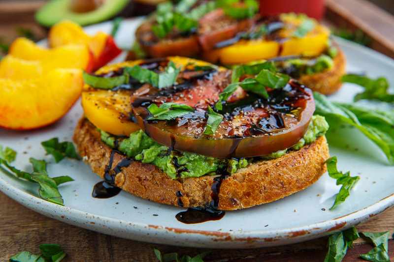 Heirloom Tomato Avocado Toast With Balsamic Drizzle Heirloom Tomato Avocado Toast With Balsamic Drizzle