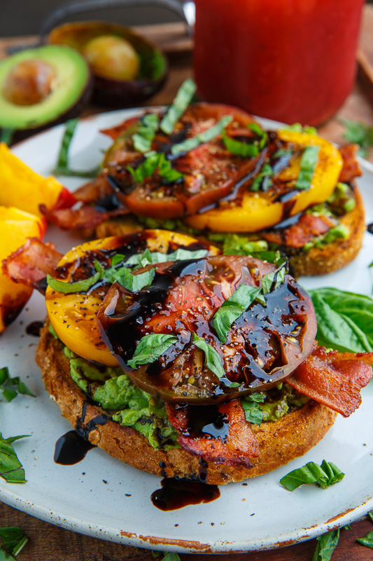 Heirloom Tomato Avocado Toast With Balsamic Drizzle Heirloom Tomato Avocado Toast With Balsamic Drizzle