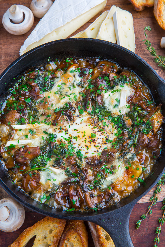 Mushroom and Brie Baked Eggs Mushroom and Brie Baked Eggs