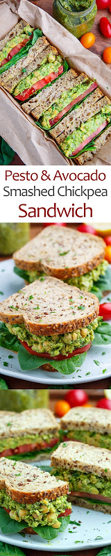 Pesto Smashed Chickpea and Avocado Sandwich Pesto Smashed Chickpea and Avocado Sandwich