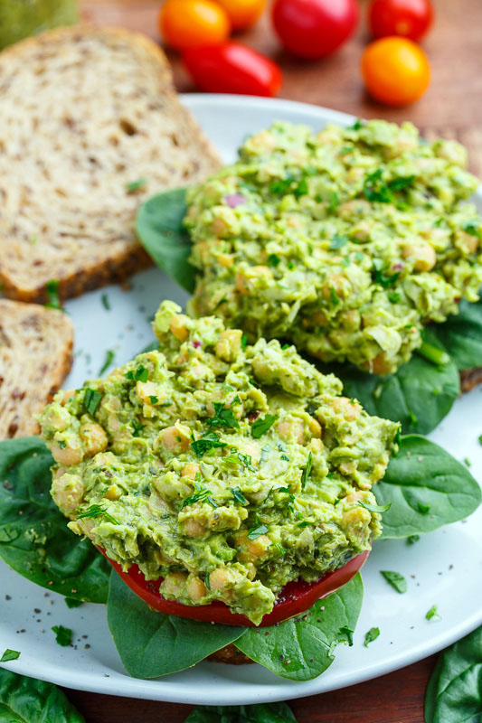 Pesto Smashed Chickpea and Avocado Sandwich Pesto Smashed Chickpea and Avocado Sandwich