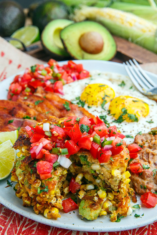 Avocado and Cheddar Corn Cakes Avocado and Cheddar Corn Cakes