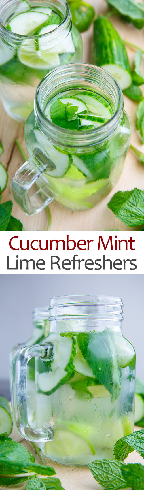 Cucumber, Mint and Lime Refreshers Cucumber, Mint and Lime Refreshers