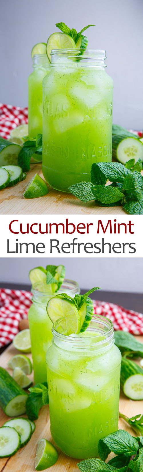 Cucumber, Mint and Lime Refreshers Cucumber, Mint and Lime Refreshers