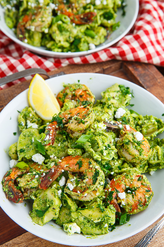Spinach Pesto, Feta and Shrimp Tortellini Spinach Pesto, Feta and Shrimp Tortellini