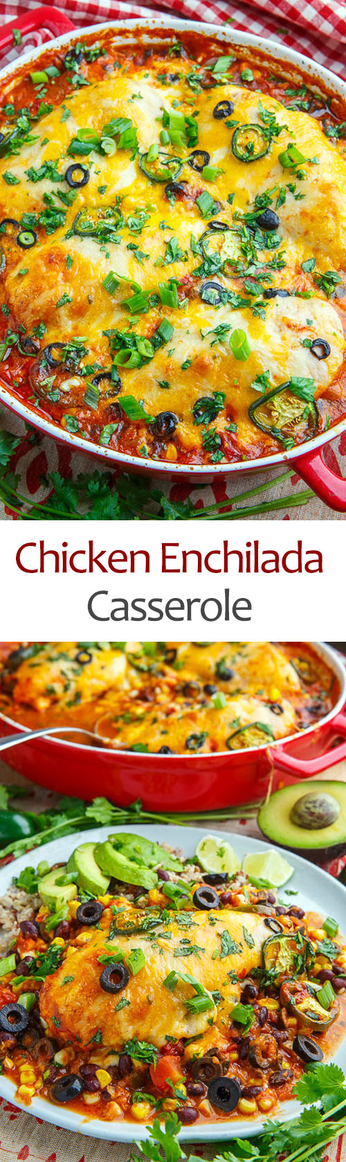Baked Chicken Enchilada Casserole Baked Chicken Enchilada Casserole