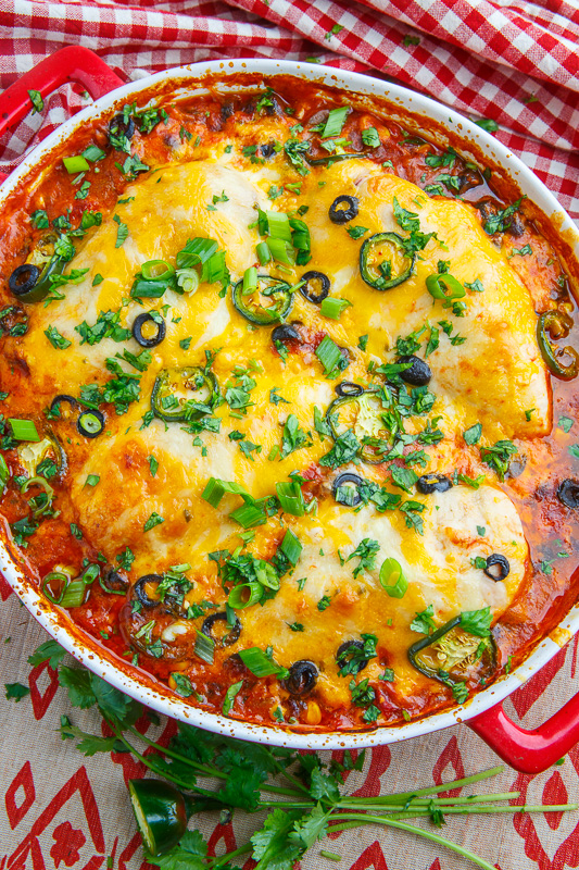 Baked Chicken Enchilada Casserole Baked Chicken Enchilada Casserole