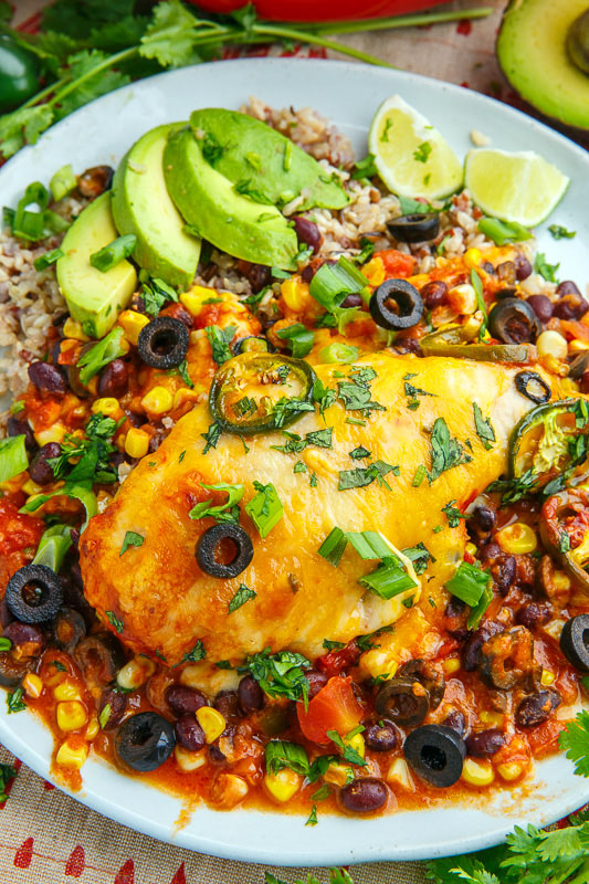 Baked Chicken Enchilada Casserole Baked Chicken Enchilada Casserole