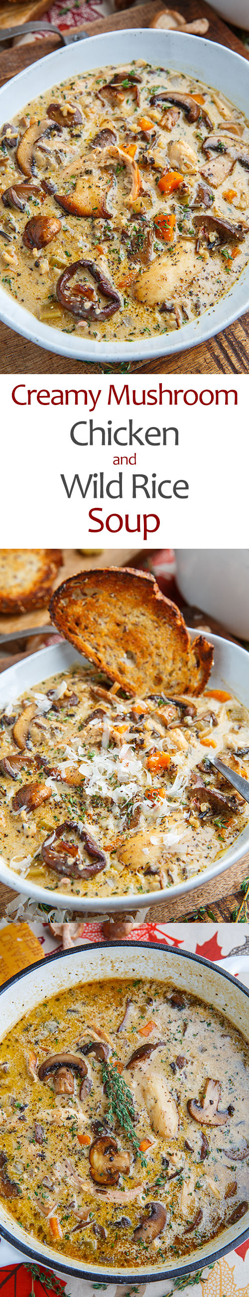 Creamy Mushroom Chicken and Wild Rice Soup Creamy Mushroom Chicken and Wild Rice Soup