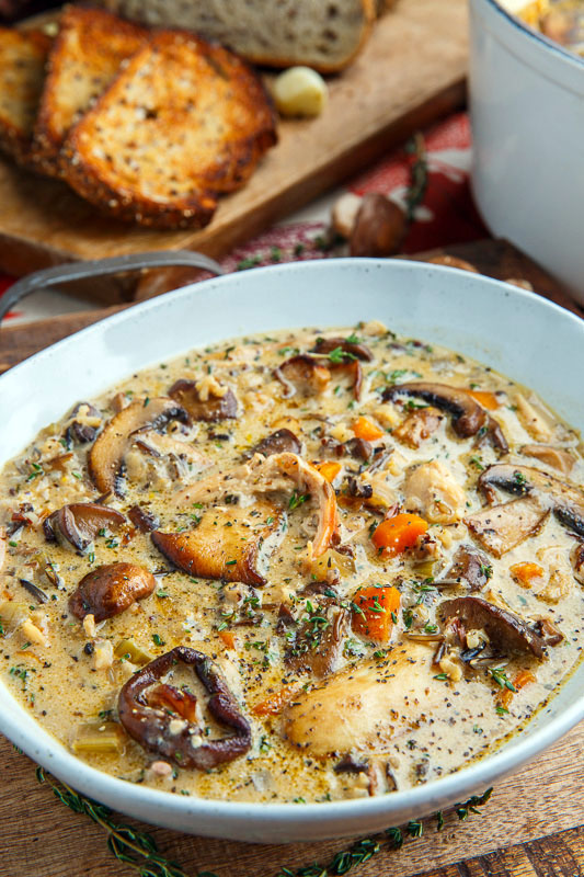 Creamy Mushroom Chicken and Wild Rice Soup Creamy Mushroom Chicken and Wild Rice Soup