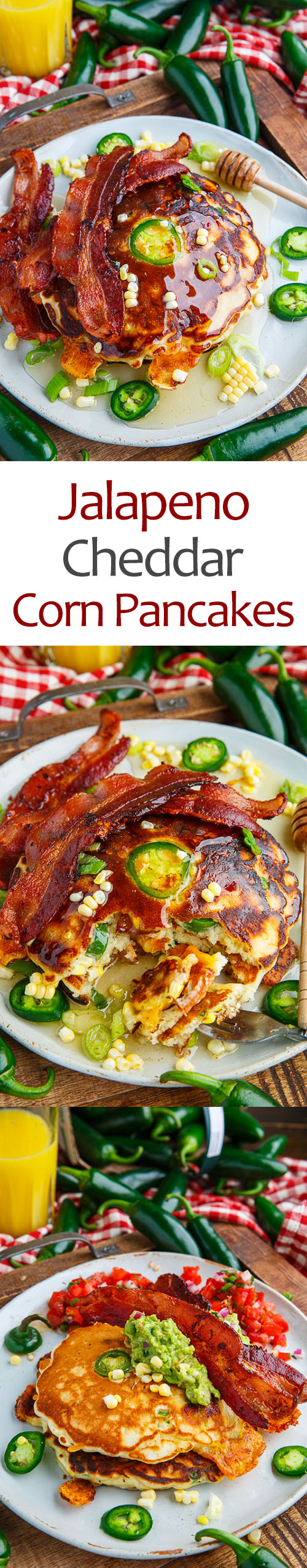 Jalapeno and Cheddar Corn Pancakes with Bacon (aka Jalapeno Popper Pancakes) Jalapeno and Cheddar Corn Pancakes with Bacon (aka Jalapeno Popper Pancakes)