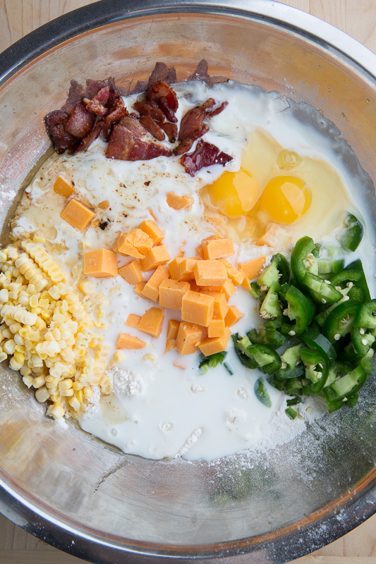 Jalapeno and Cheddar Corn Pancakes with Bacon (aka Jalapeno Popper Pancakes) Jalapeno and Cheddar Corn Pancakes with Bacon (aka Jalapeno Popper Pancakes)