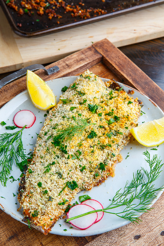Parmesan and Herb Crusted Salmon with Lemon Cream Sauce Parmesan and Herb Crusted Salmon with Lemon Cream Sauce