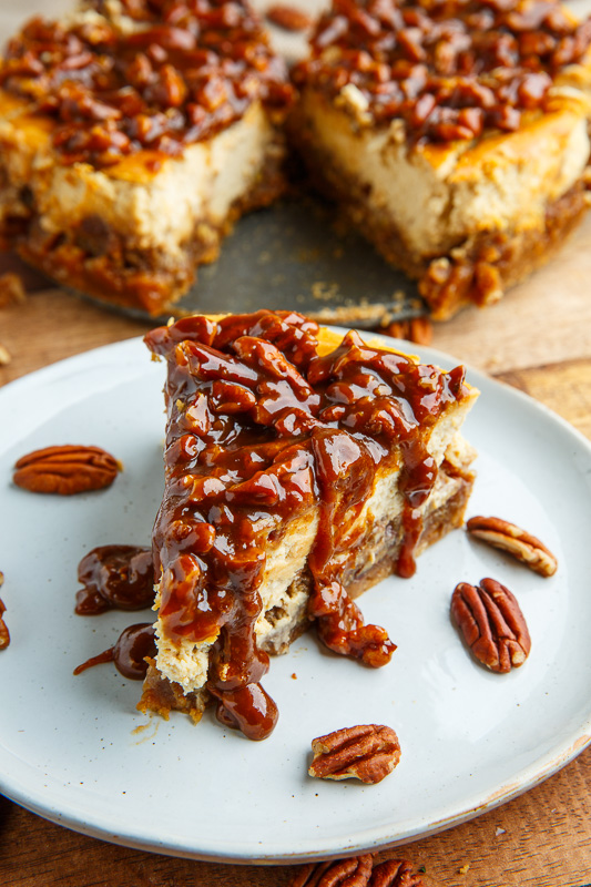 Pecan Pie Cheesecake with Pecan Caramel Sauce Pecan Pie Cheesecake with Pecan Caramel Sauce