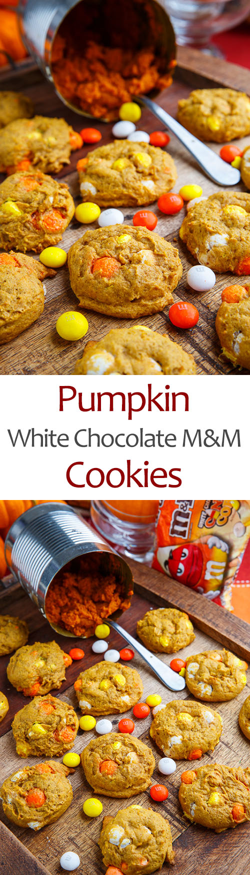 Pumpkin White Chocolate M&M Cookies Pumpkin White Chocolate M&M Cookies