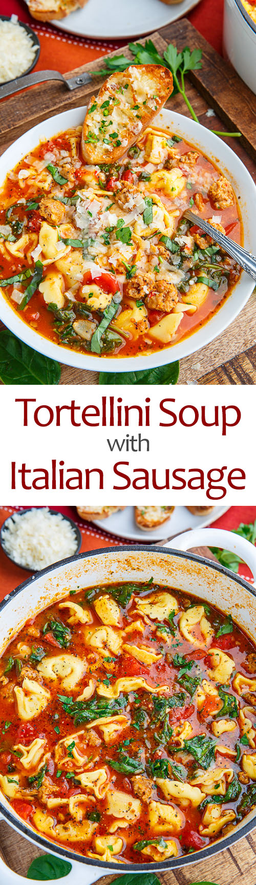 Tortellini Soup with Italian Sausage & Spinach Tortellini Soup with Italian Sausage & Spinach