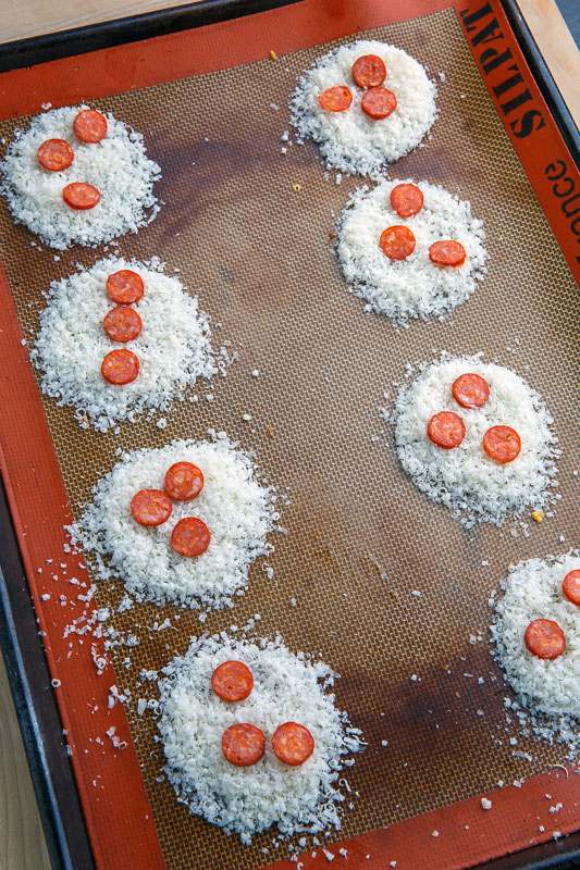Pepperoni Pizza Parmesan Crisps Pepperoni Pizza Parmesan Crisps