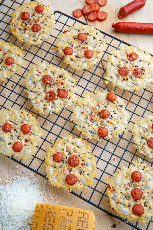 Pepperoni Pizza Parmesan Crisps Pepperoni Pizza Parmesan Crisps