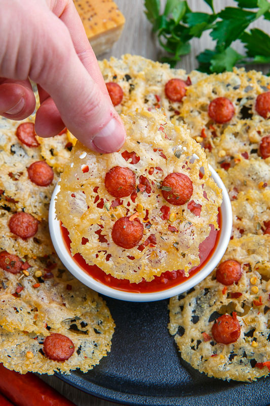 Pepperoni Pizza Parmesan Crisps Pepperoni Pizza Parmesan Crisps