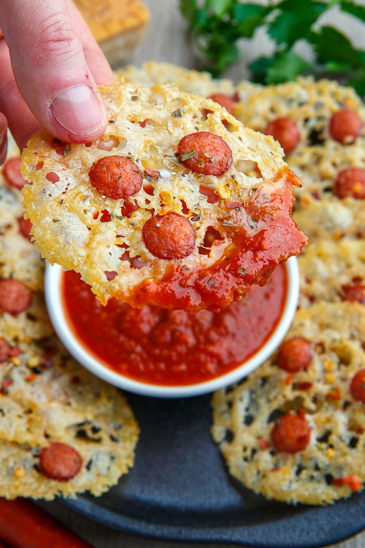 Pepperoni Pizza Parmesan Crisps Pepperoni Pizza Parmesan Crisps
