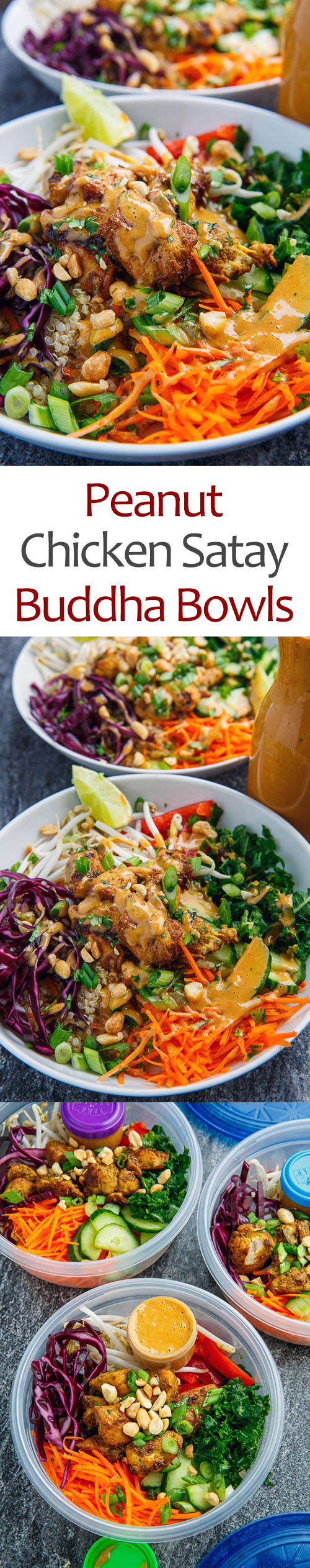 Thai Peanut Chicken Buddha Bowls Thai Peanut Chicken Buddha Bowls