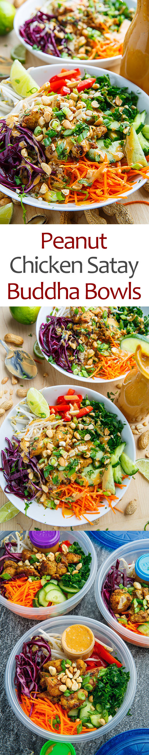 Thai Peanut Chicken Buddha Bowls - Meal Prep Thai Peanut Chicken Buddha Bowls - Meal Prep