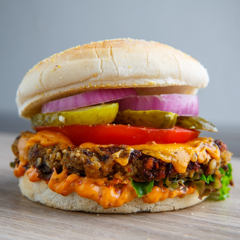 Mushroom and Eggplant Veggie Burgers Mushroom and Eggplant Veggie Burgers