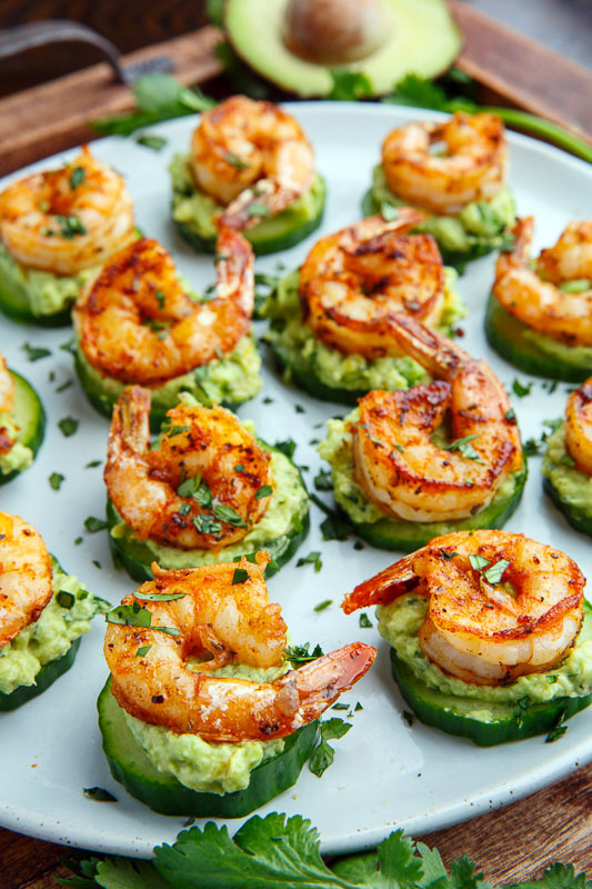 Blackened Shrimp Avocado Cucumber Bites Blackened Shrimp Avocado Cucumber Bites