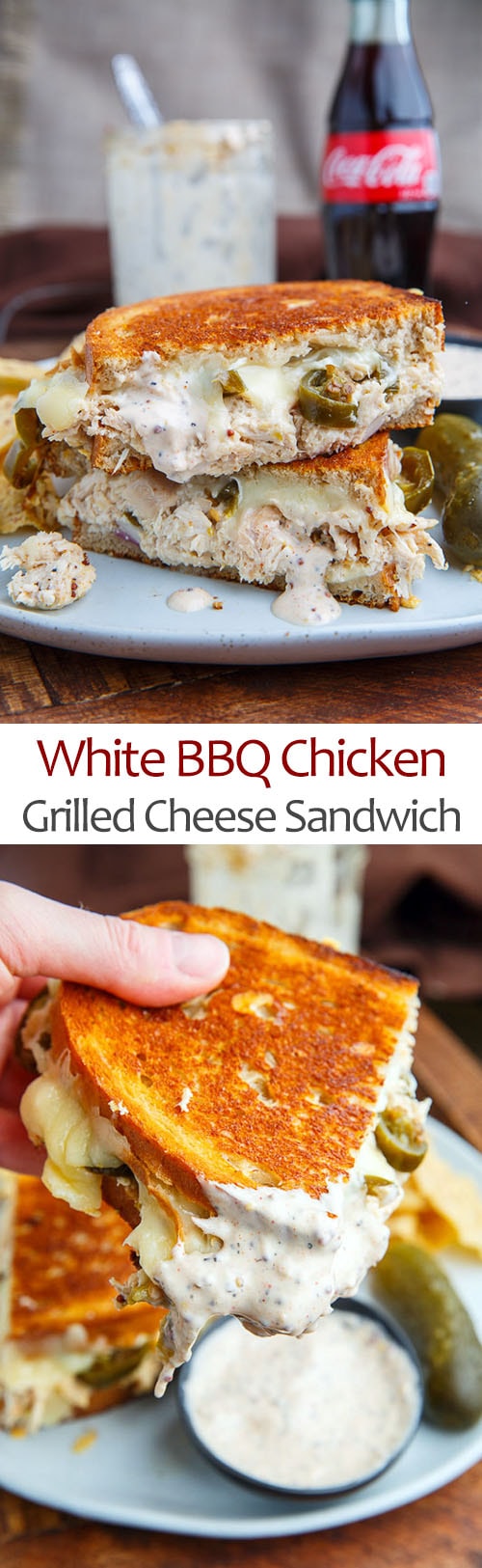 White BBQ Chicken Grilled Cheese Sandwich White BBQ Chicken Grilled Cheese Sandwich
