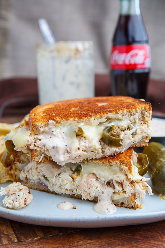 White BBQ Chicken Grilled Cheese Sandwich White BBQ Chicken Grilled Cheese Sandwich