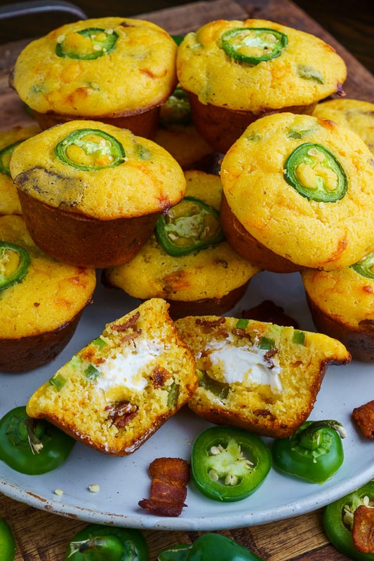 Jalapeno Popper Cornbread Muffins
