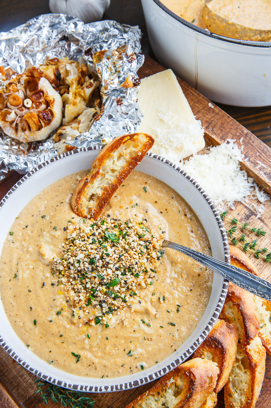 Asiago Roasted Garlic Cauliflower Soup Asiago Roasted Garlic Cauliflower Soup