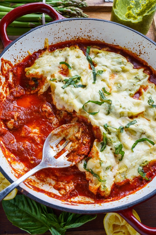 Asparagus Pesto and Ricotta Stuffed Shells Asparagus Pesto and Ricotta Stuffed Shells