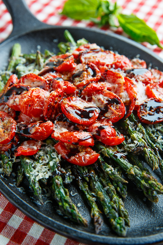 Balsamic Parmesan Roasted Asparagus and Tomatoes Balsamic Parmesan Roasted Asparagus and Tomatoes