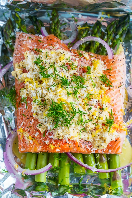 Lemon Miso Butter Parchment Salmon with Asparagus Lemon Miso Butter Parchment Salmon with Asparagus