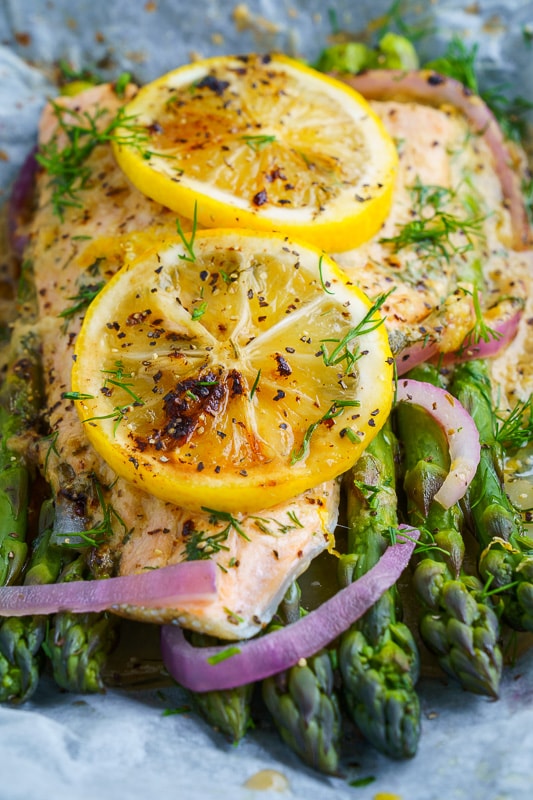 Lemon Miso Butter Parchment Salmon with Asparagus Lemon Miso Butter Parchment Salmon with Asparagus