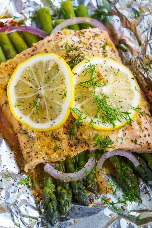 Lemon Miso Butter Parchment Salmon with Asparagus Lemon Miso Butter Parchment Salmon with Asparagus