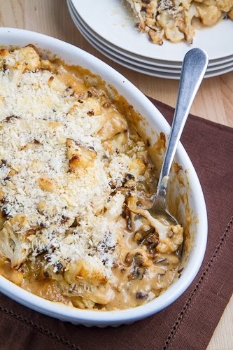 Roasted Cauliflower and Aged White Cheddar Gratin Roasted Cauliflower and Aged White Cheddar Gratin