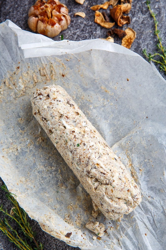 Roasted Garlic and Porcini Mushroom Goat Cheese Butter Roasted Garlic and Porcini Mushroom Goat Cheese Butter