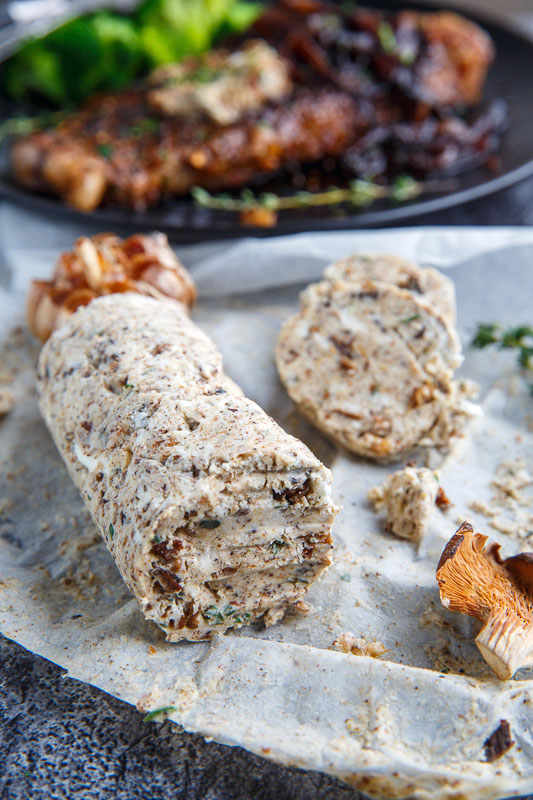 Roasted Garlic and Porcini Mushroom Goat Cheese Butter Roasted Garlic and Porcini Mushroom Goat Cheese Butter