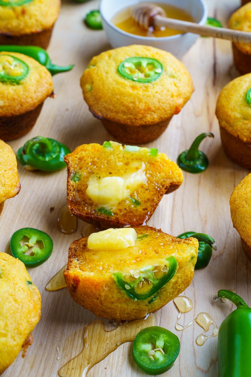 Honey and Jalapeno Cornbread Muffins