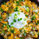 Cheesy Beef Enchilada Tortellini Skillet