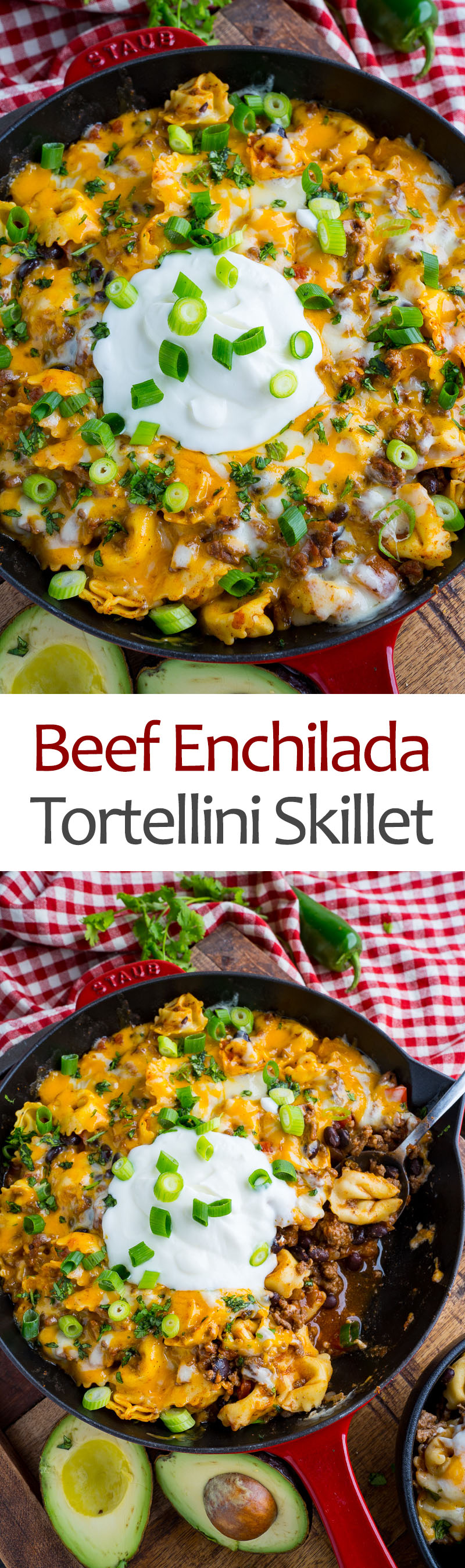 Cheesy Beef Enchilada Tortellini Skillet Cheesy Beef Enchilada Tortellini Skillet